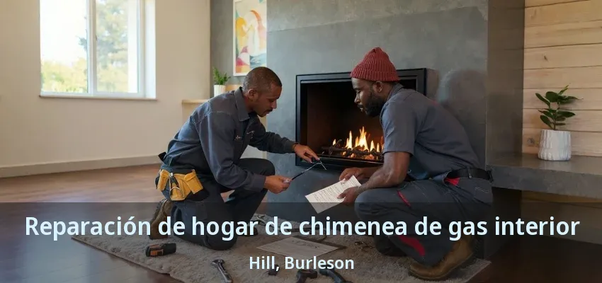 Reparación de hogar de chimenea de gas interior Hill, Burleson - TX
