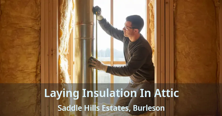 Laying Insulation In Attic Saddle Hills Estates, Burleson - TX